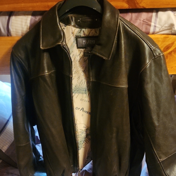 Wilsons Leather Black Lightweight leather bomber  Jacket - Picture 1 of 7